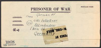 Poststück - Österreicher in den US-POW Camps in den USA um 1945 Camp Alicewille, - Briefmarken