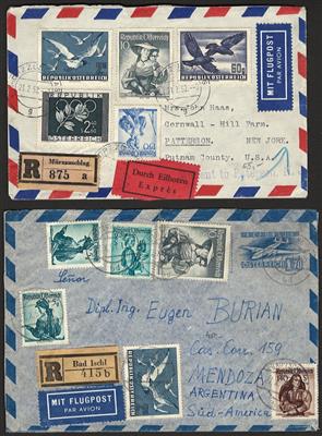 Poststück - Partie Poststücke Österr. ab 1945 u.a. mit Reko- und Auslandspost, - Briefmarken