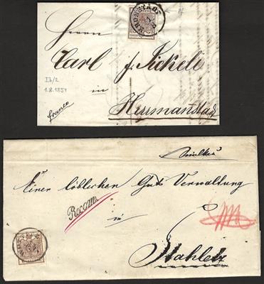 Poststück - Partie Poststücke Österr. Nr. 4 u. a Plattenf., - Briefmarken