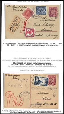 Poststück - SHS - Nachverwendung Österr. Ganzsachen - Briefmarken