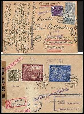 Poststück - Zensurpost nach Österreich - Briefmarken