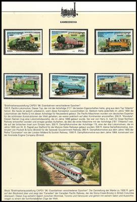 **/Poststück - Motivsammlung "Eisenbahn - Briefmarken