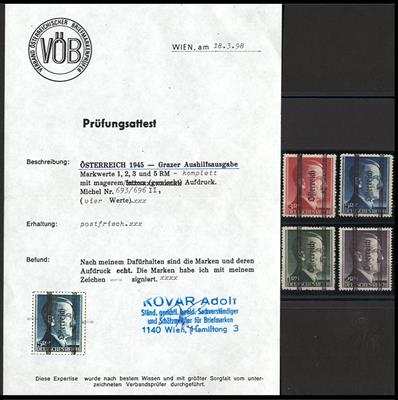 ** - Schöne Sammlung Österr. Ausg. 1945/1964, - Známky