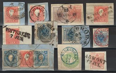 Briefstück/gestempelt/* - Partie Abstempelungen und Entwertungen Österr. ab Monarchie, - Stamps