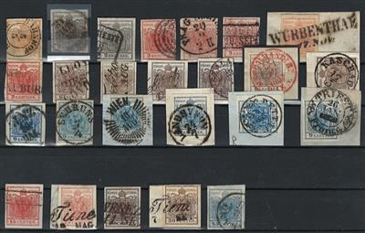 gestempelt/Briefstück - Österr. u. Lomb.-Ven. -Ausg. 1850, - Briefmarken