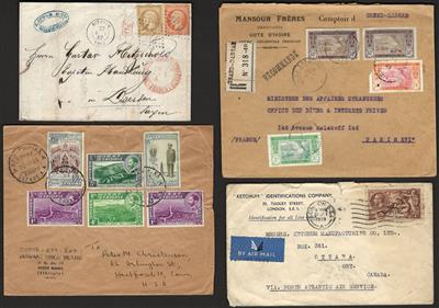 Poststück/Briefstück - Partie Poststücke Europa u. Übersee u.a. mit Deutschem Reich, - Stamps