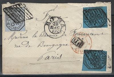 Poststück - Italien - Kirchenstaat Nr. 7b + 8 (2), - Briefmarken
