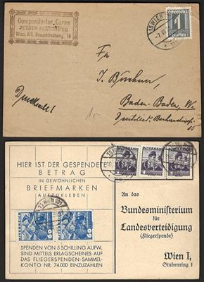 Poststück - Partie Belege Deutschösterreich u. I. Rep. aus FÜNFHAUS, - Francobolli