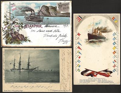 Poststück - Ca. 160 Ansichtskarten Schiffe ab Jahrhundertwende, - Motiv- und Ansichtskarten