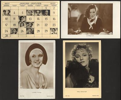 Poststück - Kl. Partie Ross - Künstlerkarten u. a. mit seltener Datumskarte Jänner 1937, - Francobolli