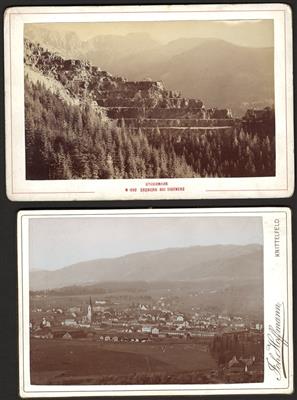 Poststück - Partie AK Steiermark u. a. mit Hartkartonfotos Erzberg - Knittelfeld - Sekkau, - Stamps