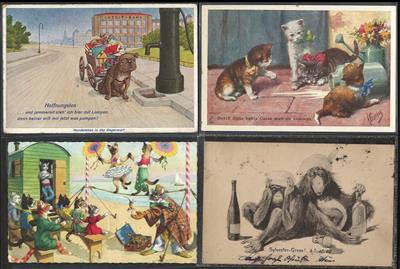Poststück - Partie AK "Tiere", - Motiv- und Ansichtskarten