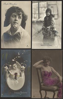 Poststück - Partie Foto - Motivkarten meist "Frauen", - Stamps
