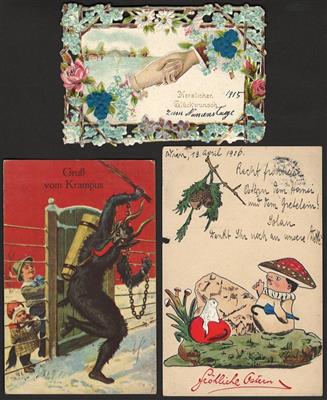 Poststück - Partie Motiv- und Ansichtskarten, - Stamps
