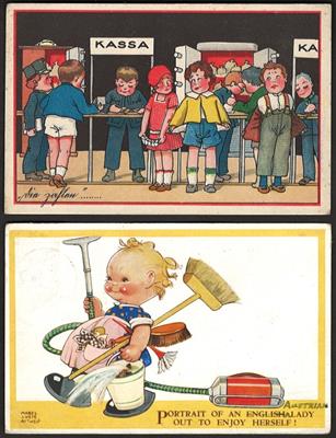 Poststück Partie Motivkarten "Frauen" - "Kinder" und etwas "Männer", - Stamps