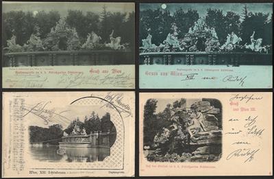 Poststück - Schönbrunn ca. 35 AK des Neptunbrunnens, - Motiv- und Ansichtskarten