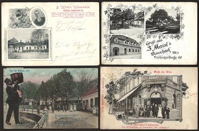Poststück - Wien alte AK von Lokalitäten - Stamps