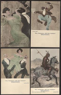 Poststück - Wien Künstlerfest 1910 "200 Jahre Karikatur" Schützenkränzchen, - Známky