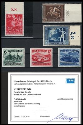 ** - D.Reich 6 Werte aus 1938/45, - Stamps