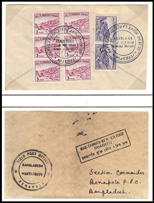 **/*/gestempelt/Poststück/(*) - Sammlung Bangladesh mit Spezialteil der Hanstempelaufdruck - Ausgaben, - Francobolli
