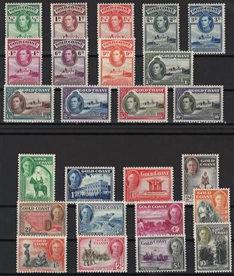 **/* - Kl. Partie Britische Kolonien in Afrika u.a. mit Gold Coast SG Nr. 120/32, - Briefmarken