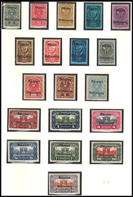 ** - Kl. Sammlung Österr. Österr. Ausg. 1917/24 mit portom. u.a. Nr. 360/397 postfr., - Stamps