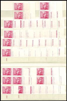 ** - Österr. - Bautenausgabe -Reichh. Partie SYMBOLZAHLEN bis zur Wertstufe 6,40 ATS, - Briefmarken