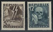 (*) - Österr. - Blitz/Totenkopf nachgummiert, - Stamps