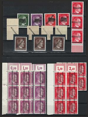 **/* - Partie vorwiegend Grazer Aushilfsmarken 1945, - Stamps