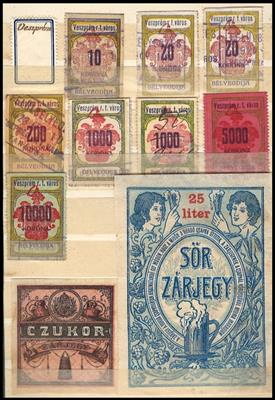 gestempelt/Briefstück/*/(*) - Partie Fiskalmarken meist Ungarn ab Monarchie mit ein wenig Österr., - Briefmarken