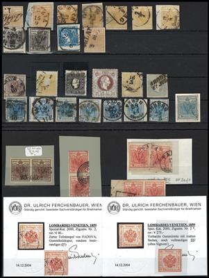 gestempelt/*/(*)/Briefstück - Partie Österr. Monarchie ab Ausg. 1850, - Briefmarken