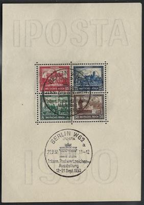 gestempelt - D.Reich Bl. Nr. 1 (IPOSTA) mit Sonderstempel vom 21.9. 1930, - Známky