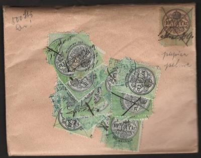 gestempelt - Partie Fiskalmarken Ungarn ca. 1868/1881, - Stamps