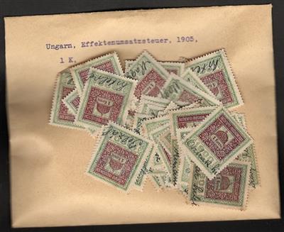 gestempelt - Partie Fiskalmarken Ungarn ca. 1903/1920, - Briefmarken