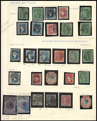 gestempelt/*/(*)/** - Partie Indien ab ca. 1854 u.a. mit Nr. 190 **, - Stamps