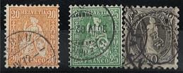 gestempelt/Poststück - Schweiz Sammlungsitz und steh. Helvetia bzw. Kreuz, - Briefmarken