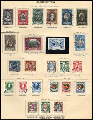 gestempelt/*/**/(*) - Sammlung Liechtenstein ab 1912 incl. etwas Dienst, - Francobolli