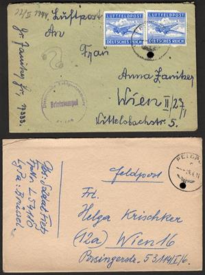 Poststück - Außergewöhnlich reichh. D. Feldpostpartie 1939/1945 viel mit Inhalt aus mehreren Korrespondenzen, - Známky