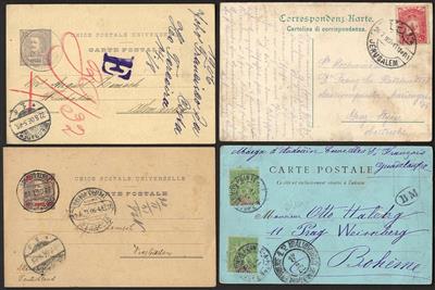 Poststück/Briefstück - Partie Poststücke Europa u. Übersee u.a. mit Ganzsachen- Flugpost etc., - Briefmarken