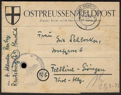 Poststück - D. Feldpost WK II - Ostpreussen - Francobolli