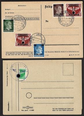 Poststück - Kurland Feldpost-Propagandakarte mit Nr. 1/4A, - Známky