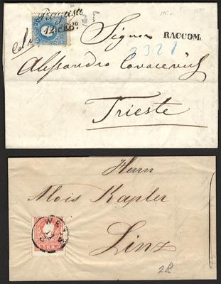 Poststück - Österr. 1858 - Partie Poststücke, - Stamps