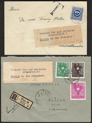 Poststück - Österr. 1945 - 25 Pfg. POSTHORN - Briefmarken