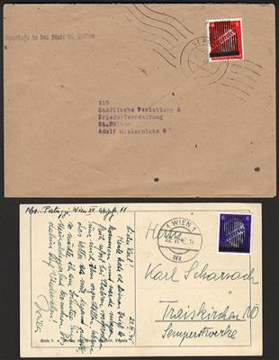 Poststück - Österr. 1945 - 8 Pfg. Gitter - Francobolli