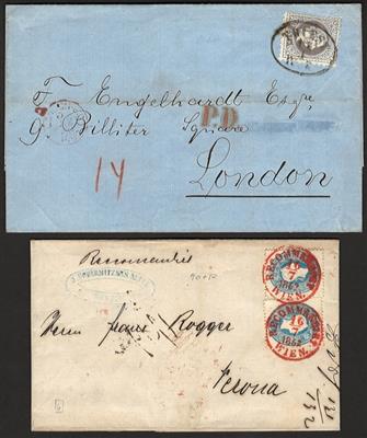 Poststück - Österr. Ausg. 1860/1867 - Partie Briefe in Kreuzer- und Soldiwährung, - Briefmarken