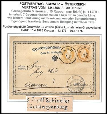 Poststück - Österr. Monarchie - Ganzsachen im Auslandspostverkehr - Ganzsache Dornirn - Raggel aus 1877, - Známky