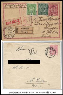 Poststück - Österr. Monarchie - Grenzverkehr - Briefmarken