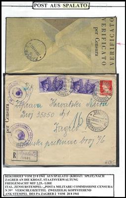 Poststück - Partie Zensurpost meist WK II, - Briefmarken