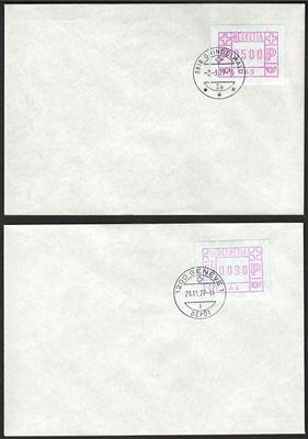 Poststück - Schweiz - Automaten - Freistplm. 1976 - Automatenbezeichnung A 1 - A 4 (Zürich, - Stamps
