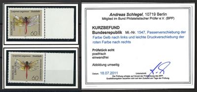 ** - BRD Nr. 1547 (Blutrote Heidelibelle) mit - Briefmarken und Ansichtskarten